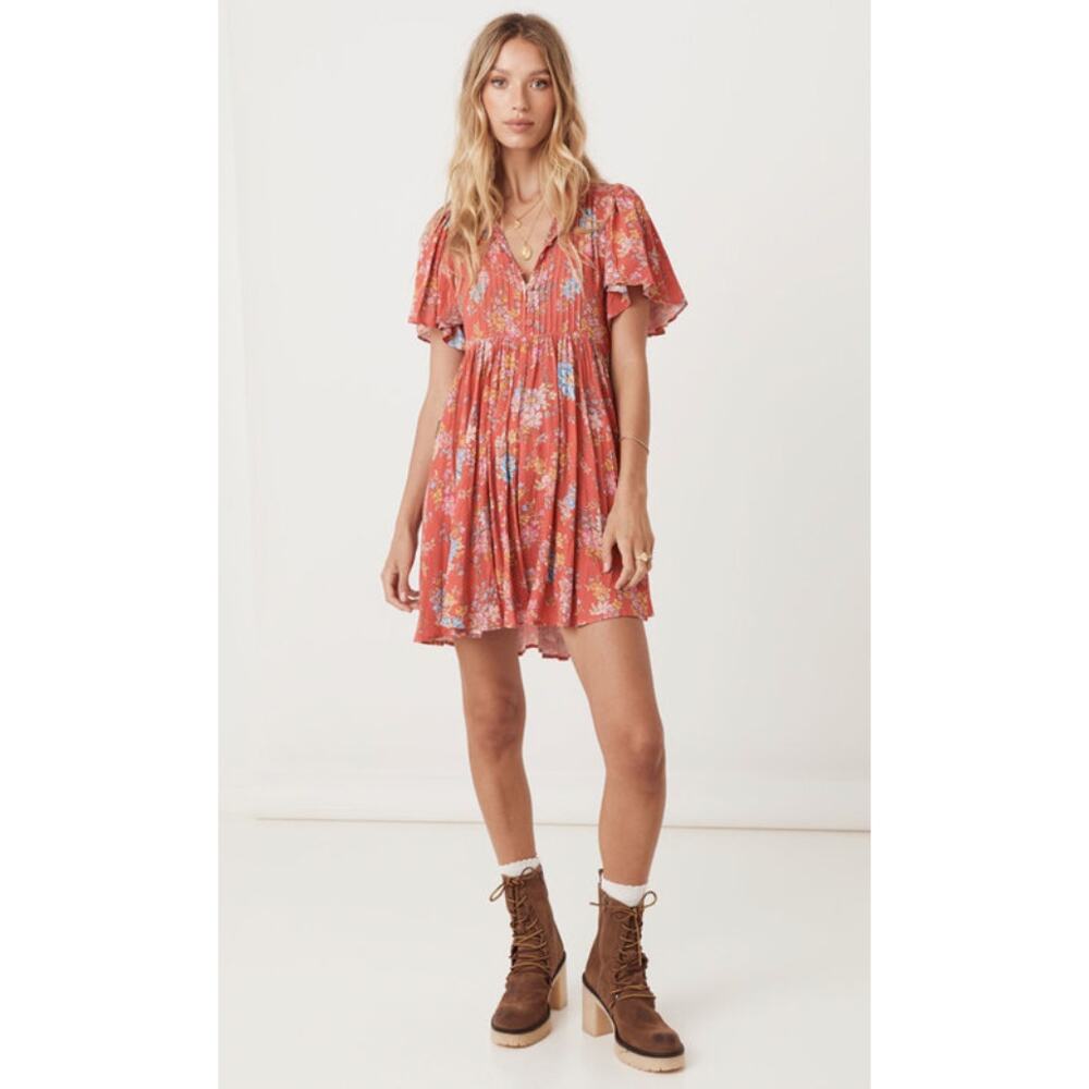 Spell & The Gypsy Collective Floral Meadowland Flutter mini dress